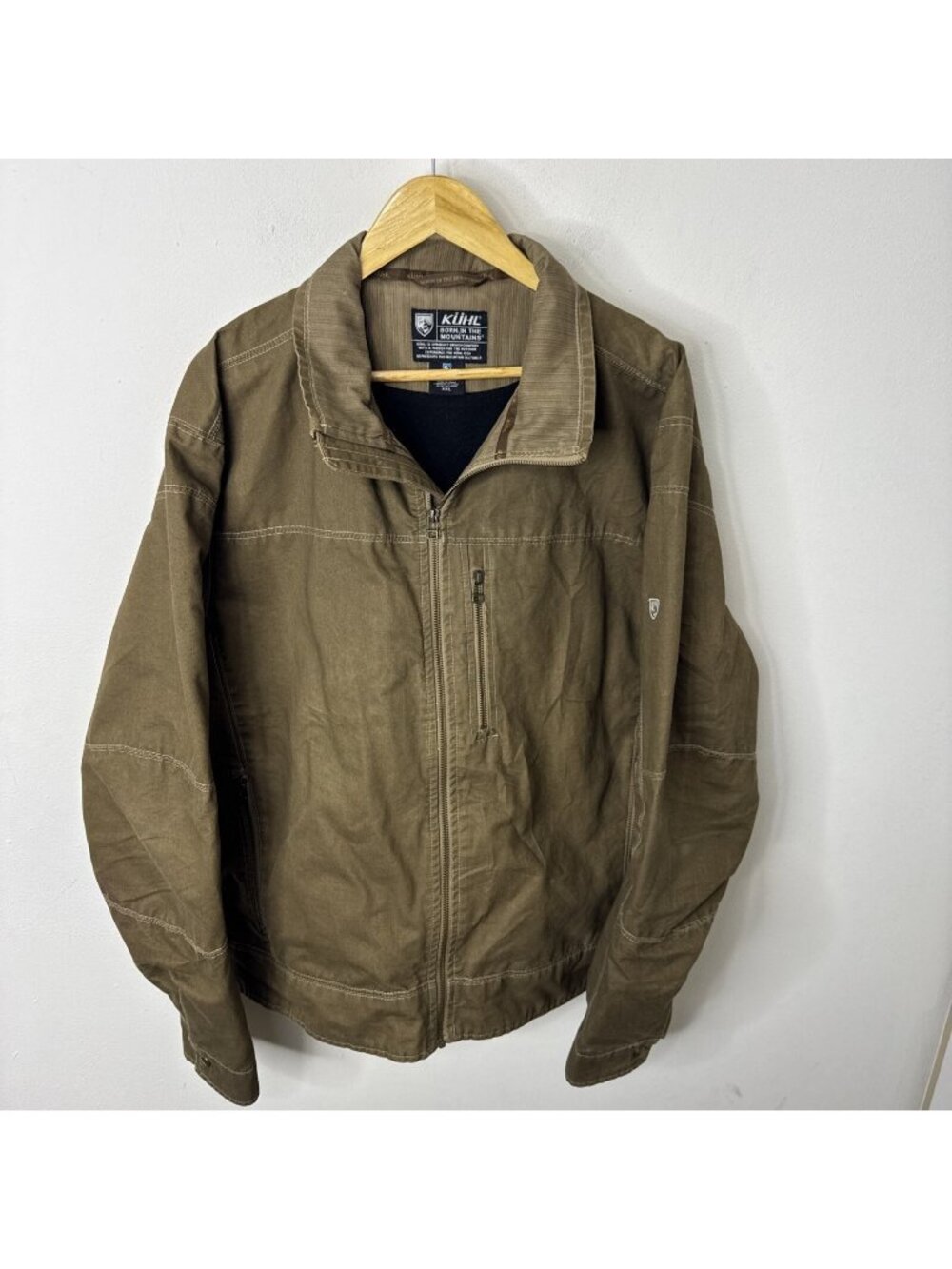 Kulh Burr Jacket Men 2XL Khaki Patina Dye Lined Born In The Mountains